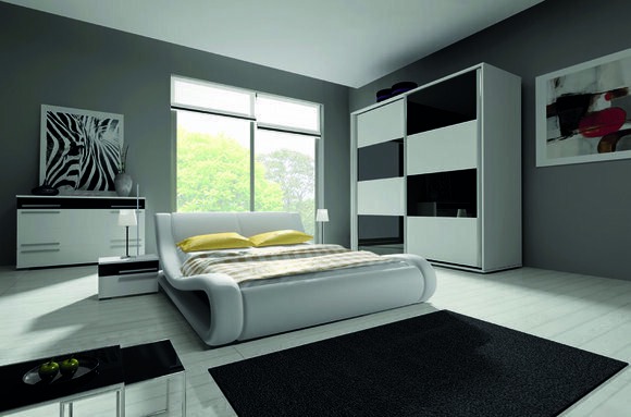 Design Schlafzimmer Garnituren Komplett Schrank Bett Kommode Nachttisch Modern
