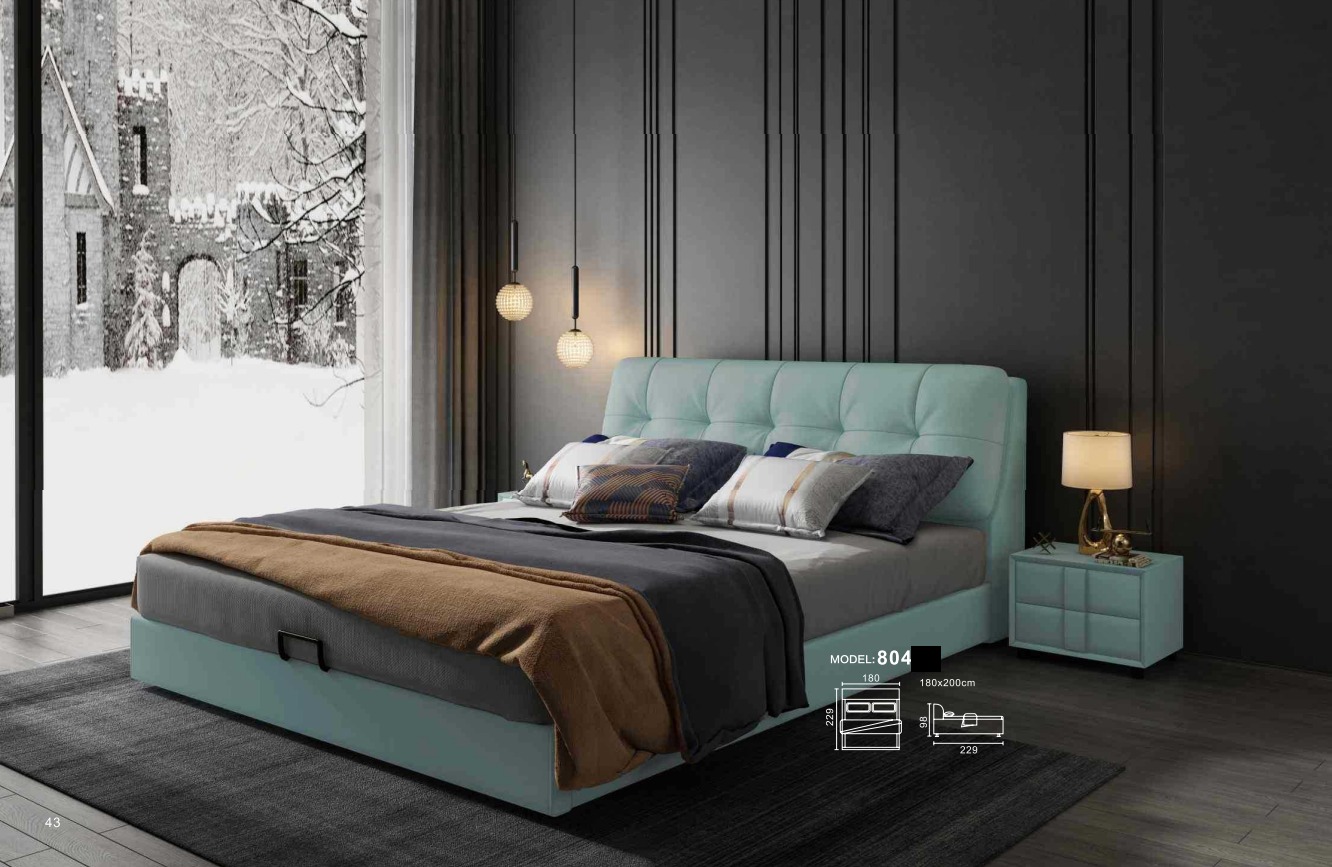 Bett Betten Holz Leder Polster Ehe Design Leder Hotel Boxspring Möbel