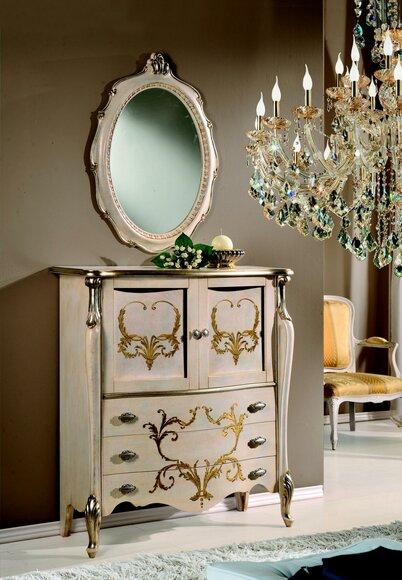 Design Barock Anrichte Schlaf Wohnzimmer Kommode Sideboard Holz Italienische Möbel Neu