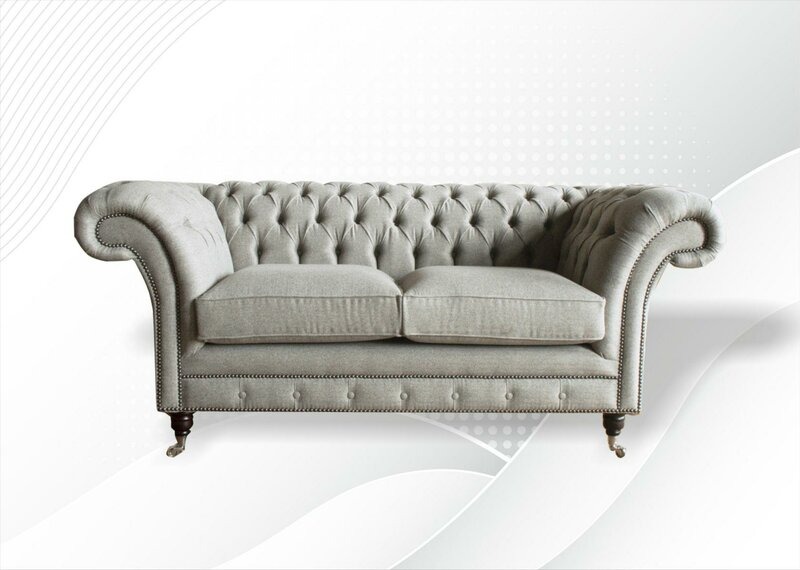 Chesterfield Milch Wohnzimmer Modern Design Couchen Sofa Kreative