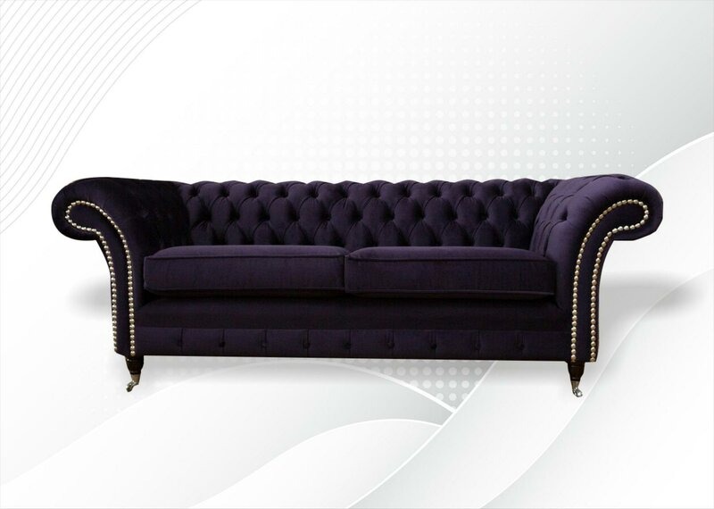 Chesterfield 3 Sitzer Sofa Lila Moderne Sofas Couchen Neu Moderne Möbel
