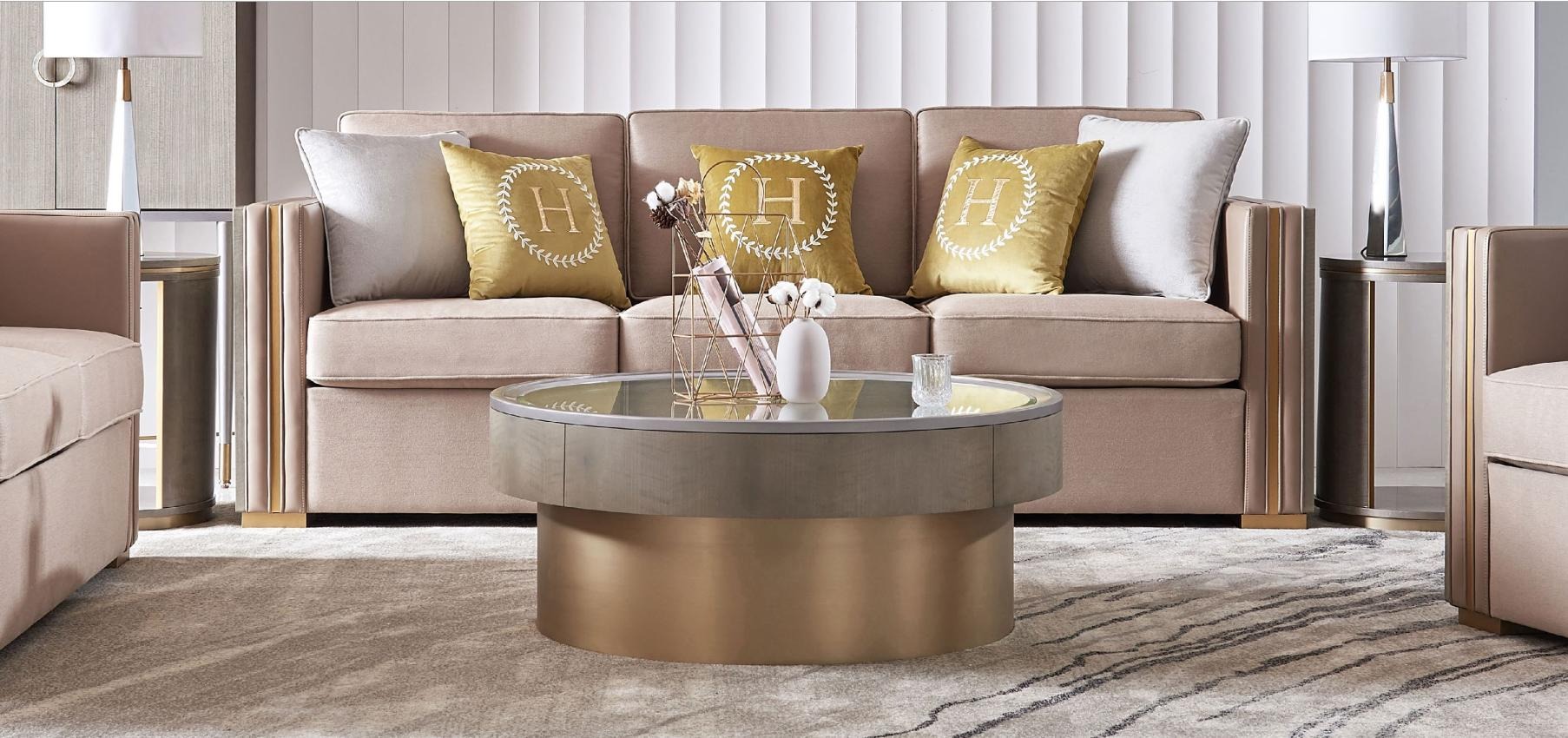 Moderner Tisch Couchtisch Beistelltisch Sofa Design Wohnzimmer Edelstahl Tische