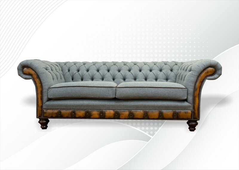 Grau Chesterfield Modern Luxus Grau Sofa Wohnzimmer Design Couchen