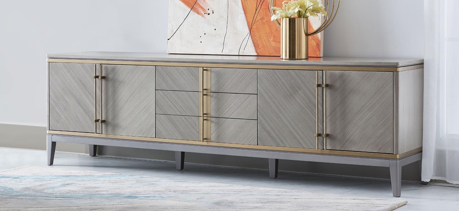 Design Kommode Anrichte Side Low Board Schrank Wohn Zimmer Regal Holz Schränke