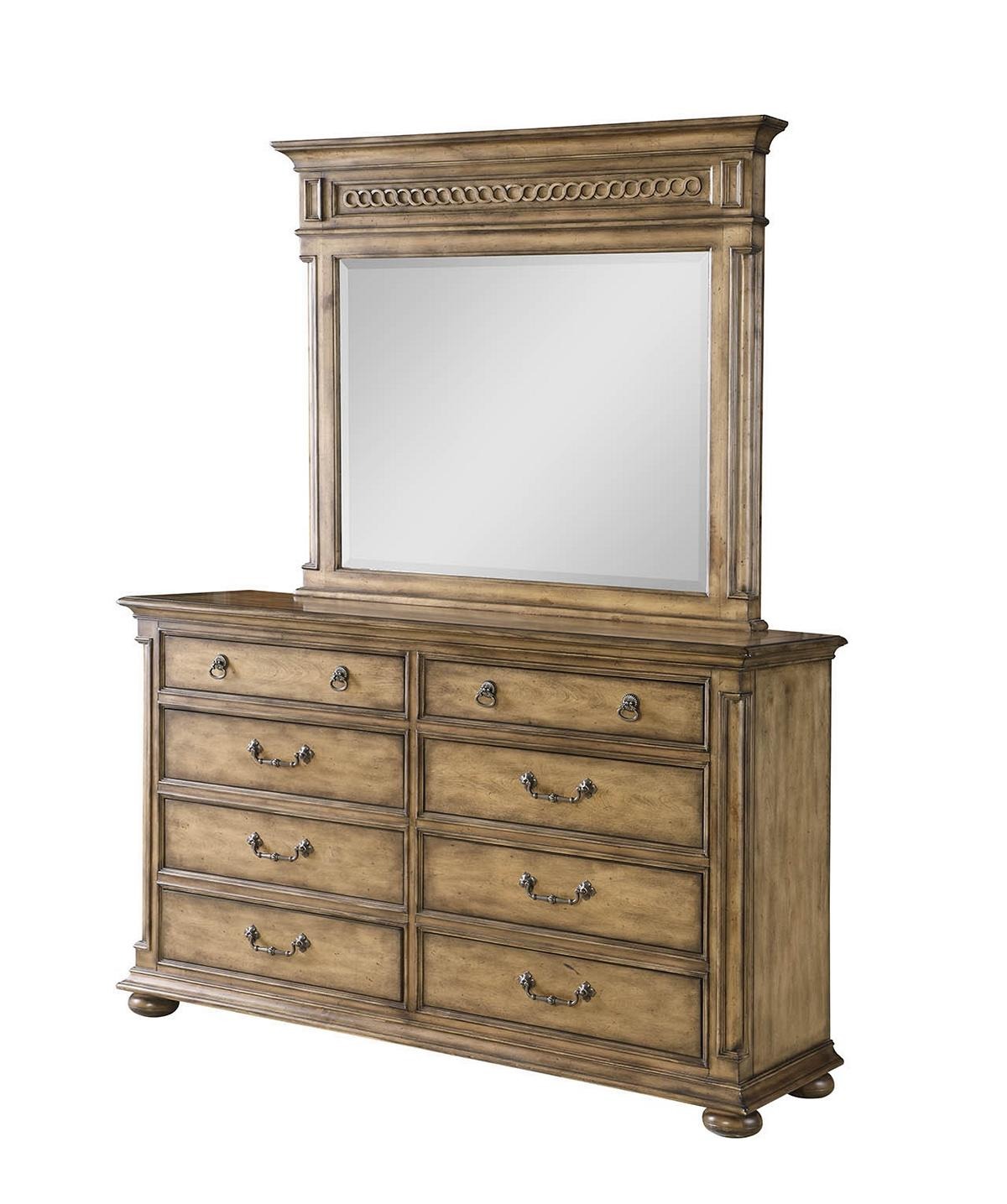 Spiegel Kommode Schrank Kommoden Anrichte Schlafzimmer Set Holz Modern Stil 2tlg
