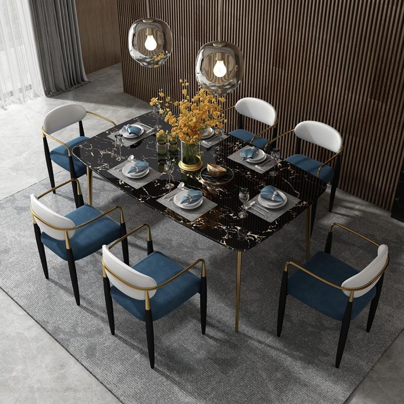 Komplett Set Esstisch 6x Stühle Esszimmer Ess Gruppe Stein Garnitur Tische 7tlg