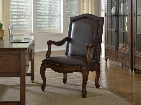 Büro Sessel Luxus Stuhl Möbel Neu Leder Designer Chef Sessel Holz Bürostuhl Neu