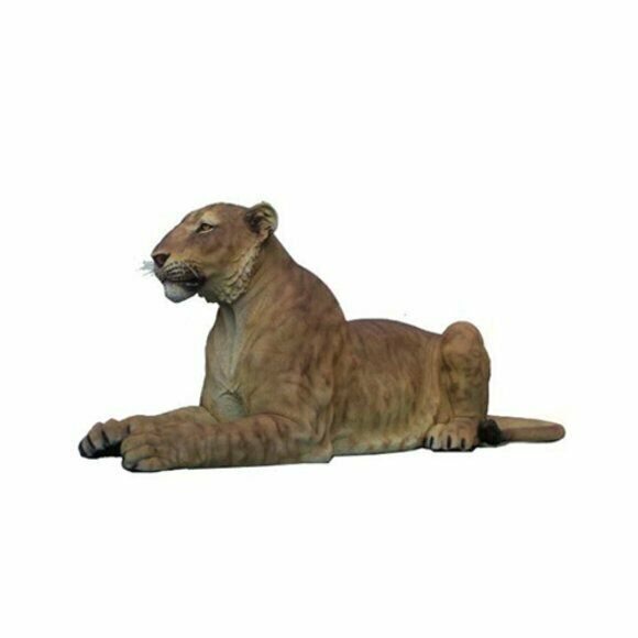 Dekoration Garten Figuren Tier Statue Skulptur Löwin Deko Statuen Figur 70x170cm