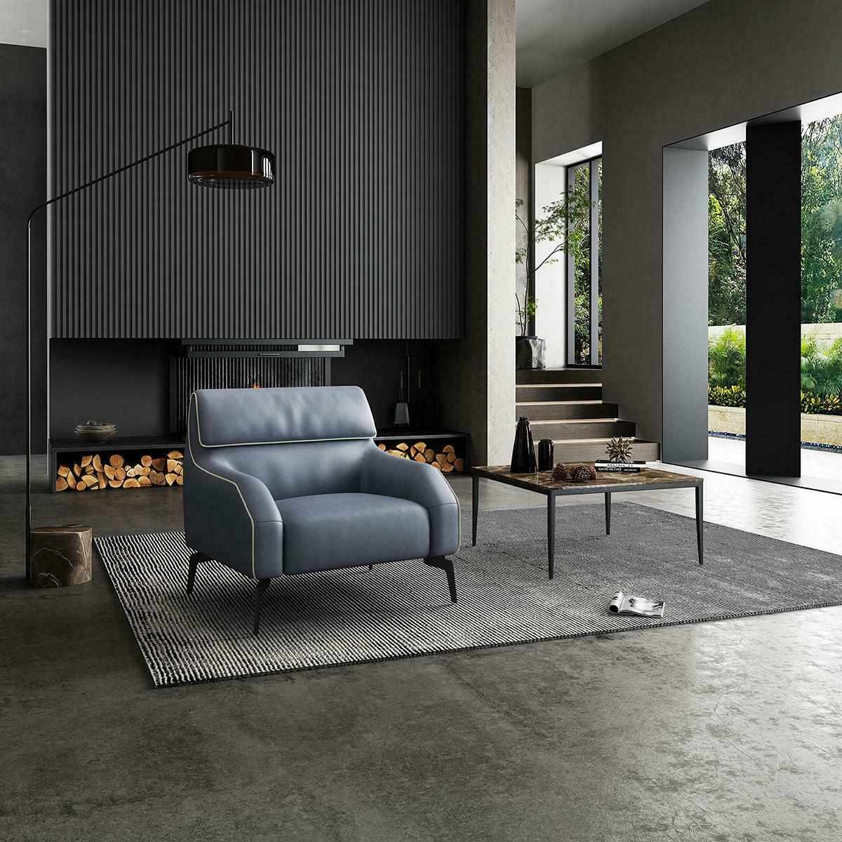 Wohnzimmer Design Sessel Einsitzer Sofa Couch Lounge Club 1 Sitzer 82 x 88 cm