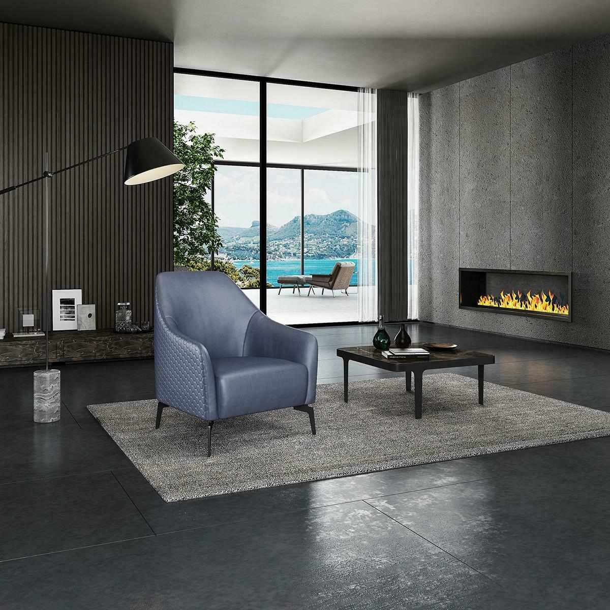 Moderner Design Sessel Leder Wohnzimmer Lounge Luxus Design Möbel Stühle Neu