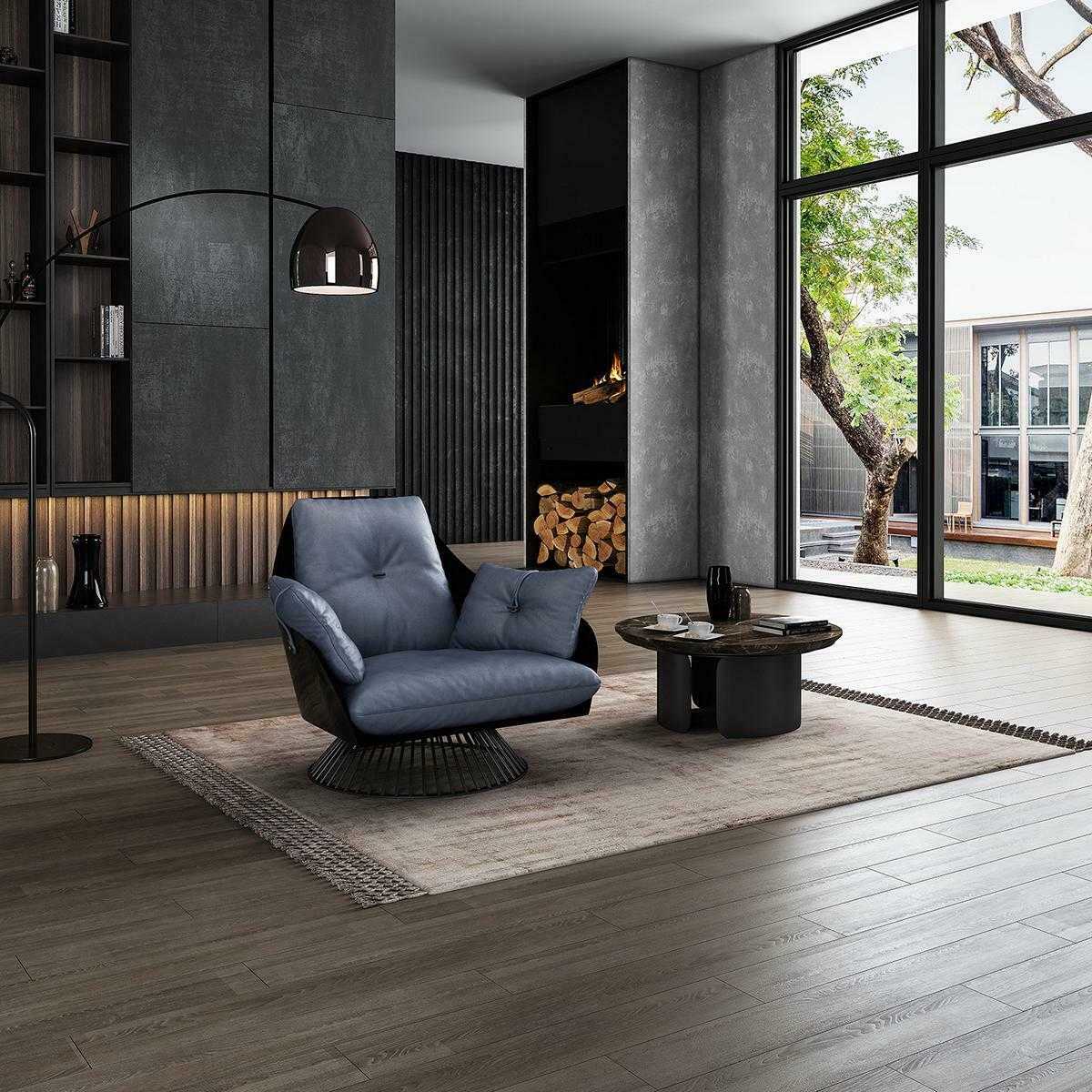 Luxus Sessel Möbel Wohnzimmer Einsitzer Sofa Couch Lounge Club Hotel Sessel Neu
