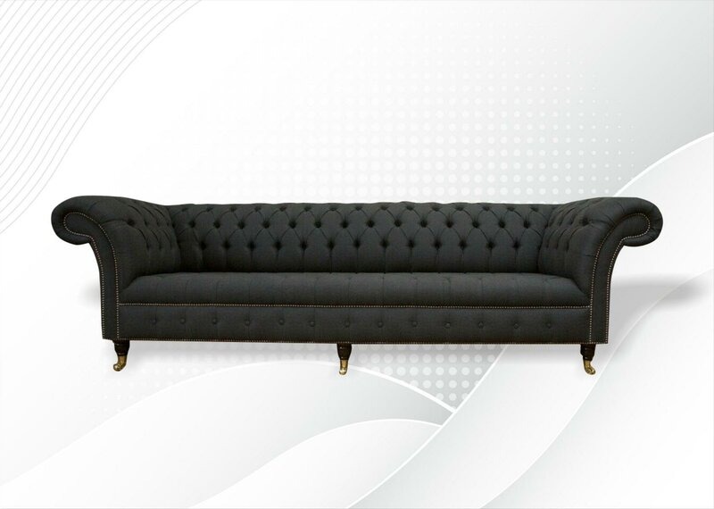 Klassische Chesterfield Sofa Couch Polster Sofas Couchen Textil Leder xxl big