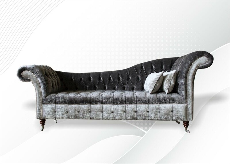 Chesterfield Chaise Lounge Wohnzimmer Modern Couchen Sofa Luxus