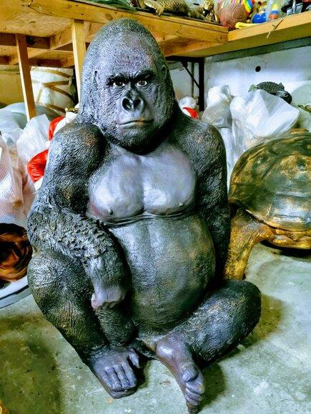 Gorilla Skulptur Statue Figuren Statuen Skulpturen Garten Figur Gartenstatuen
