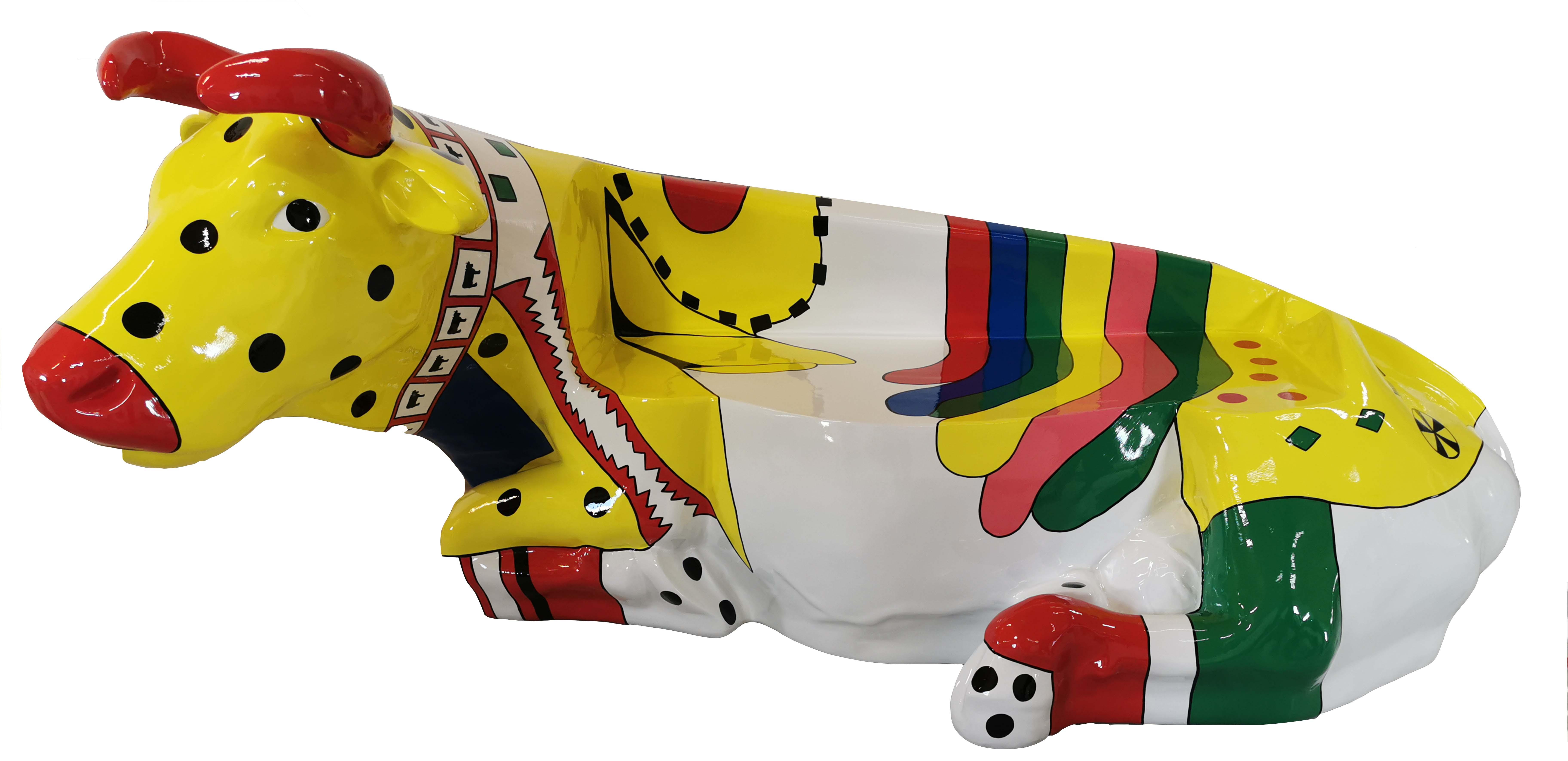 Kuh Design Designer Garten Abstrakte Moderne Figur Deko Dekoration Skulpturen