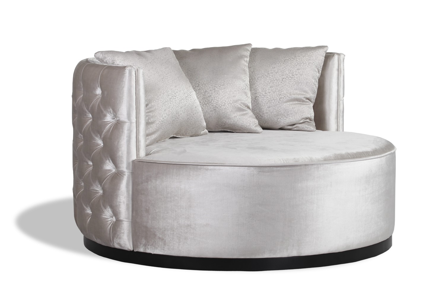 Design Rund Relax Liege Sofa Couch Polster Chesterfield Samt Runde Chaiselounge