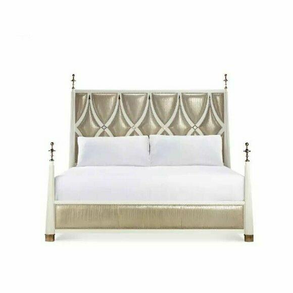 Bett Polster Design Luxus Doppel Hotel Betten Schlaf Zimmer Textil Neu 180x200cm