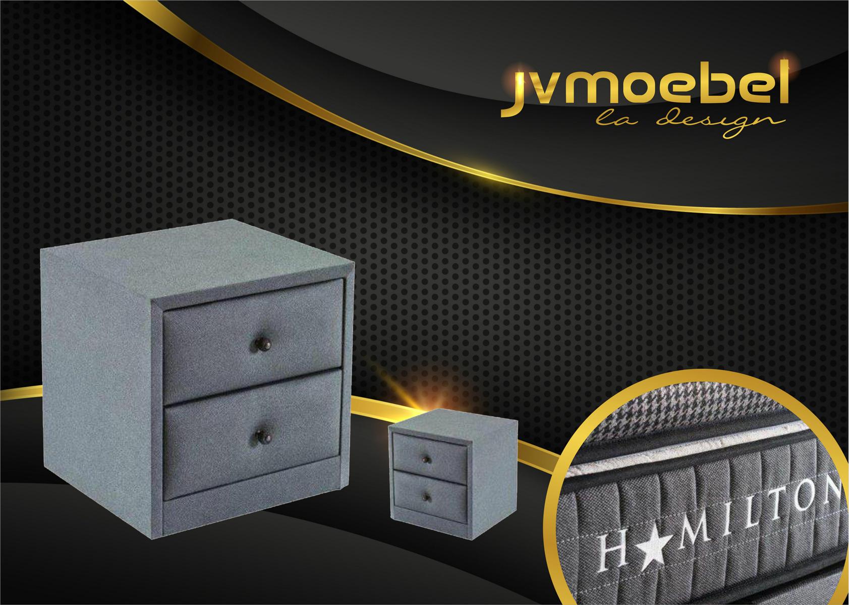 Nachttisch Textil Polster Möbel Nachttische Konsolen Schlafzimmer Design Stoff