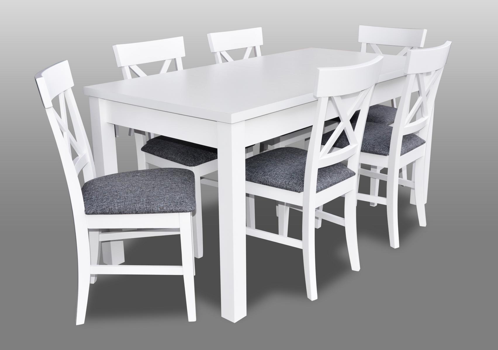 Modern Antik Stil Esszimmer Set Holz Metall Tisch Essgarnitur 6x Stühle Stuhl