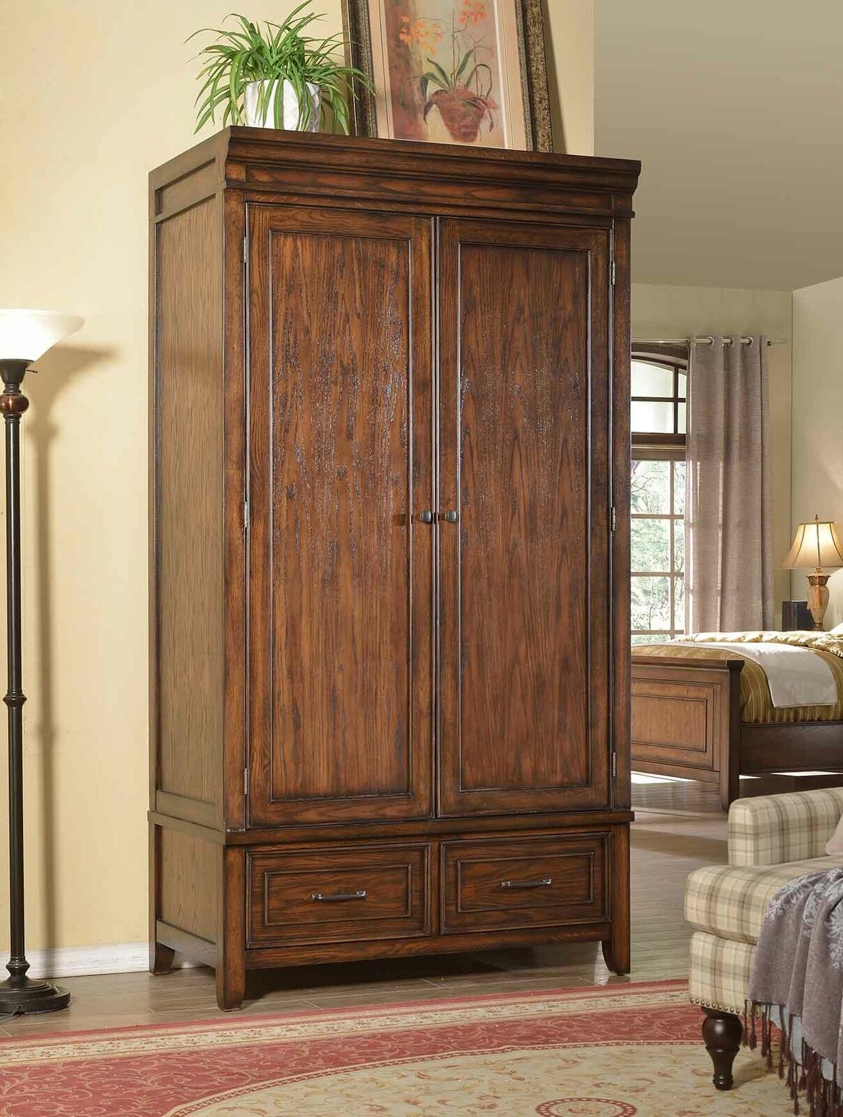 Kleiderschrank Holz Schrank Möbel Schränke Schlafzimmer Echtholt Landhaus Neu
