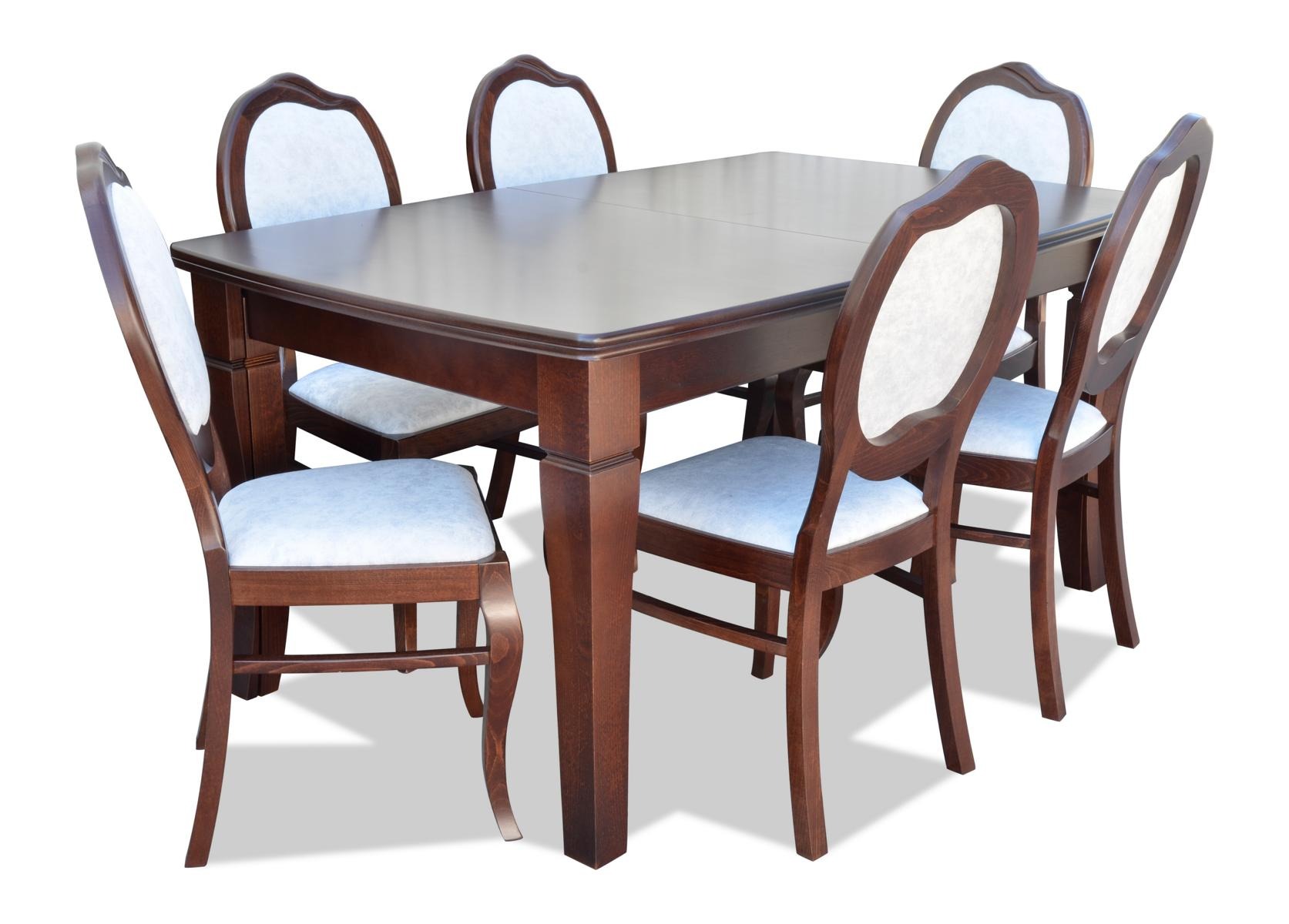 Klassische Esszimmer Möbel Essgruppe Essgarnitur Tisch Holz Komplett Set 7tlg.