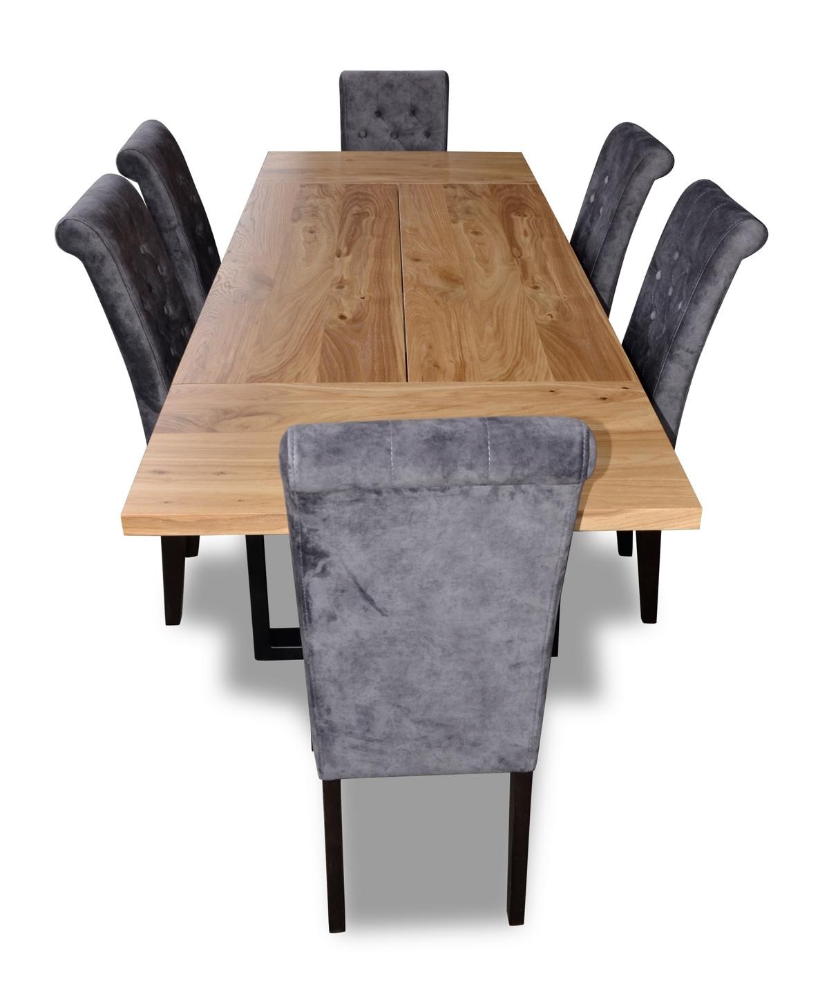 Modern Esstisch Tisch Holz Esszimmer Garnitur 6x Stuhl Set Stühle 7 tlg Set neu