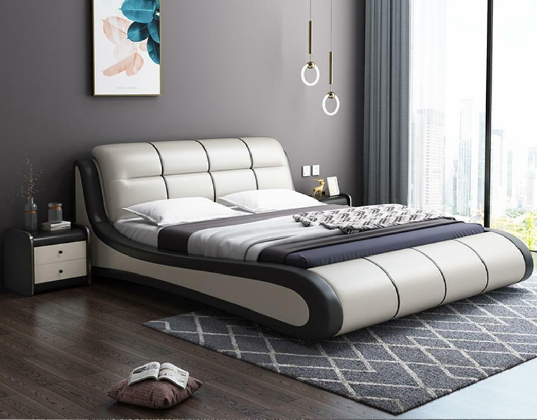 Luxus Polster Betten Textil Doppel Neu Schlafzimmer Design Bett Leder Ehe Hotel