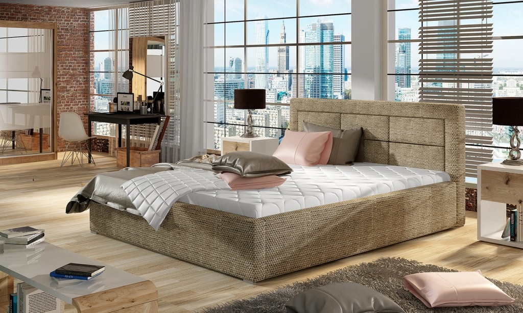 Designer Bett Schlafzimmer Betten Textil Hotel Luxus Polster Robustes Material
