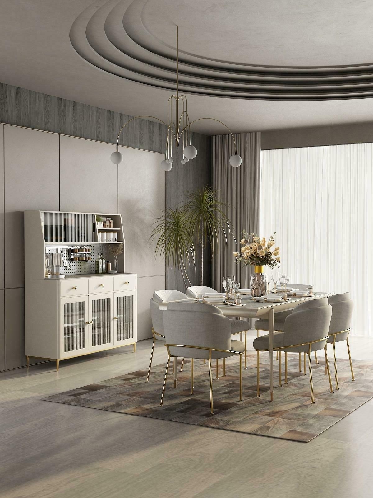 Komplette Esszimmer Garnitur Tisch 6x Lehnstuhl Stühle Luxus Essgruppe Set 7tlg.