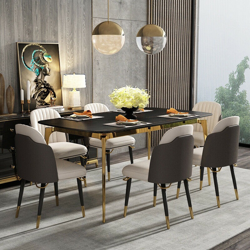 Klassischer 6x Stühle Holz Esszimmer Garnitur Stuhl Set Stuhlgruppe Stühle