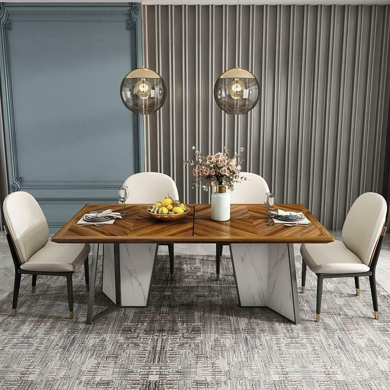 Ess Tisch Gruppe Sitz Wohn Zimmer Garnitur Tische Polster Holz Stuhl 6x Stühle