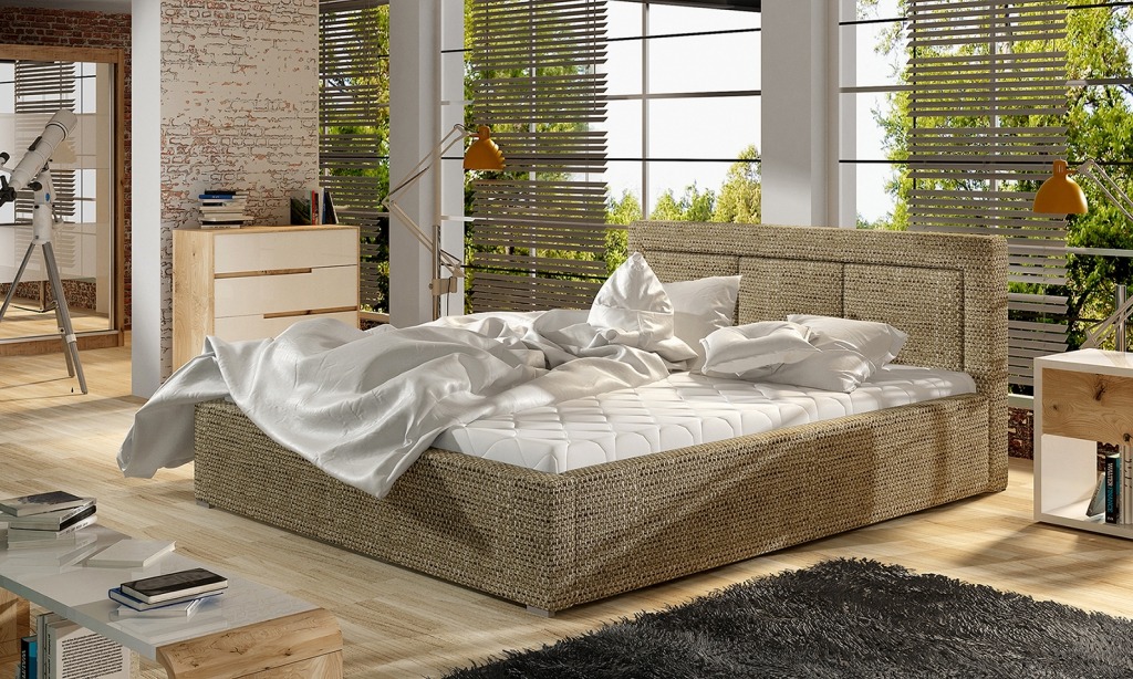 Designer Bett Schlafzimmer Luxus Betten Textil Hotel Luxus Polster 180x200cm neu