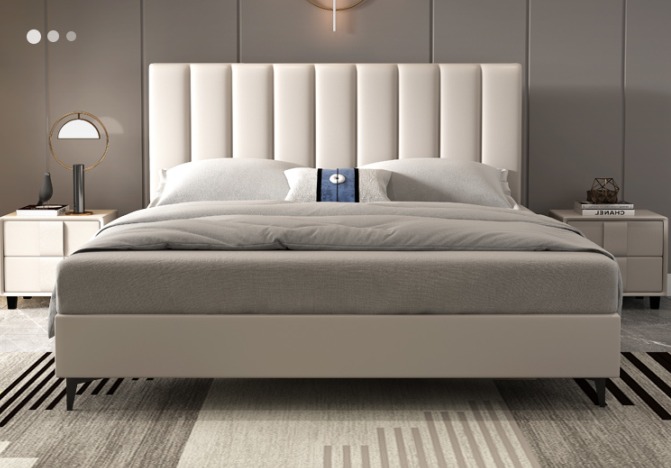 Design Holz Leder Betten 180x200cm Möbel Schlafzimmer Hotel Betten Doppel Bett