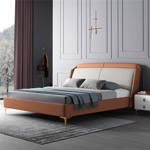 Bett Polster Design Luxus Doppel Hotel Ehe Schlaf Zimmer Leder 180x200cm Betten