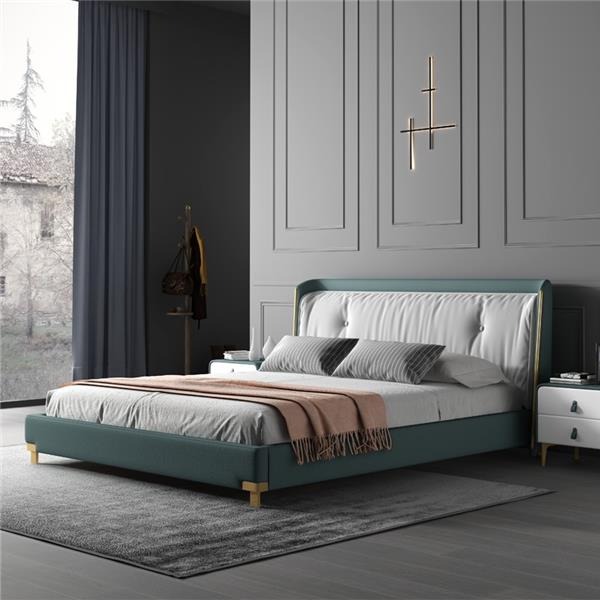 Doppelbett Betten Design Polster Schlafzimmer 180x200cm Modern Holz Bett Ehe