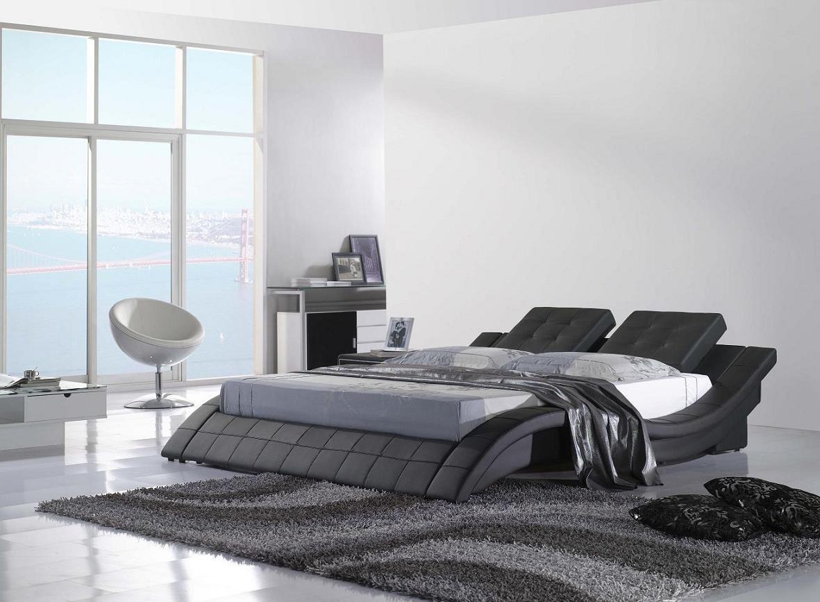 Betten Doppel Schlaf Zimmer Hotel Ehe Modernes Design Bett 180x200 Leder Metall