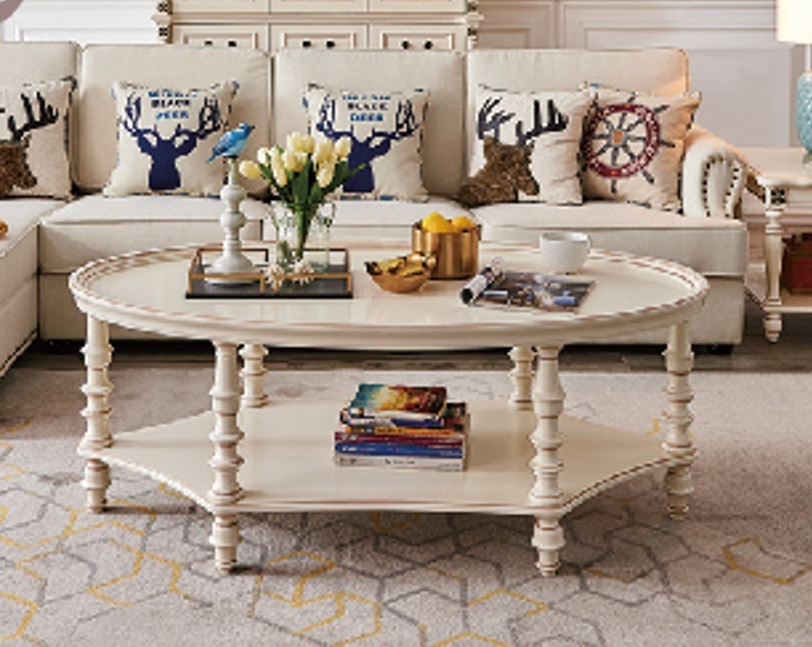 Ovaler Couchtisch Wohnzimmer Design Luxus Beistelltisch Holz Tisch Oval Möbel