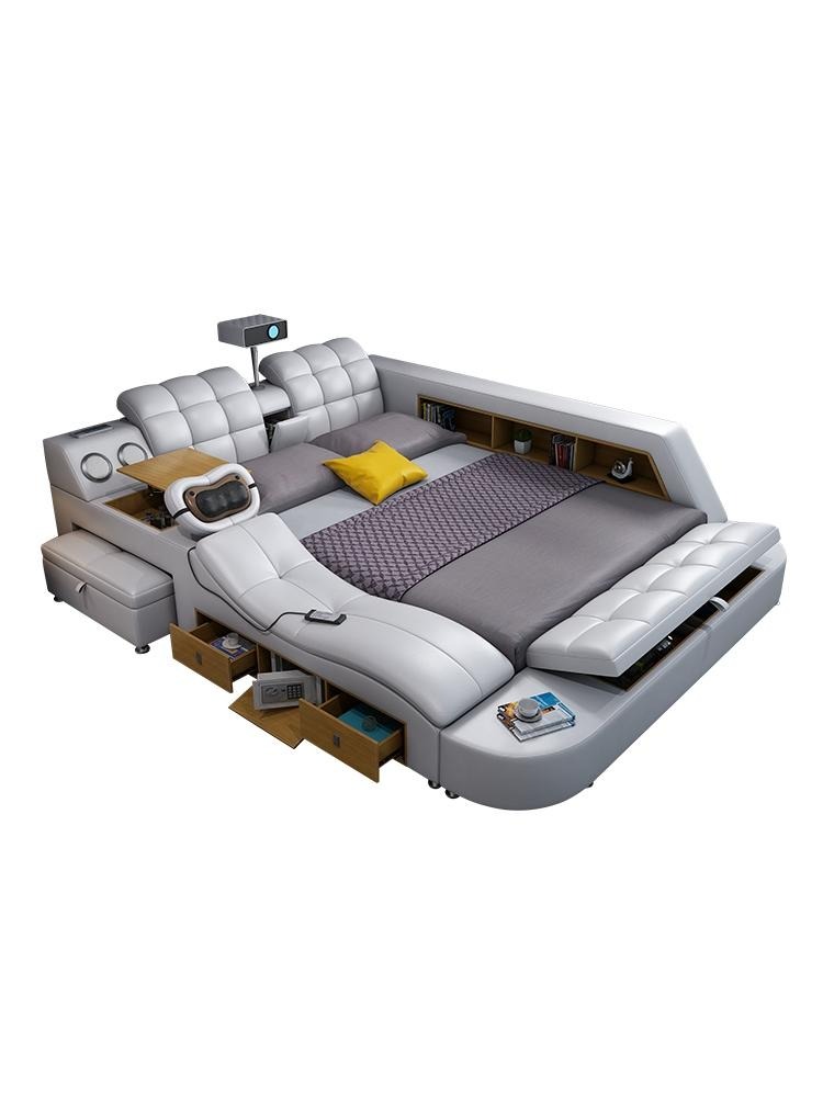 Multifunktion Deluxe Betten Massage Bett Hotel Polster Led usb Radio Beamer tv