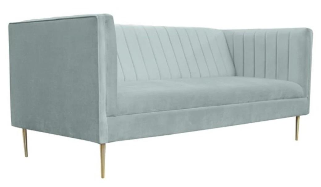 Dreisitzer Grüne Stoff Wohnzimmer Design Couchen Polster Sofa Sofas Neu Textil