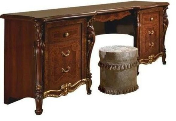 Design Luxus Möbel Sekretar Antik Barock Stil Tisch Holz Italienische Möbel Neu