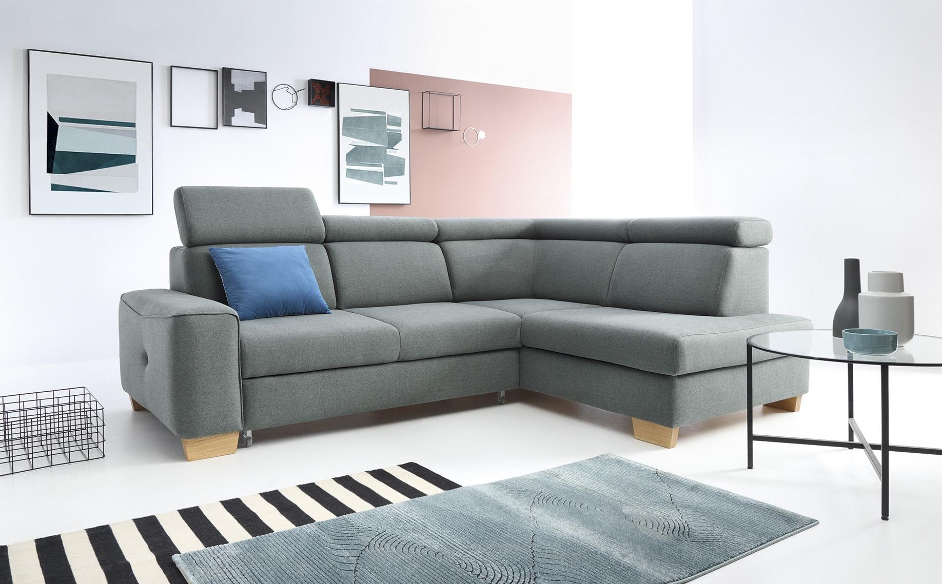 Modernes Ecksofa Stoffpolsterung Schlafsofa Sofa Bestellung Polster Couchen Neu