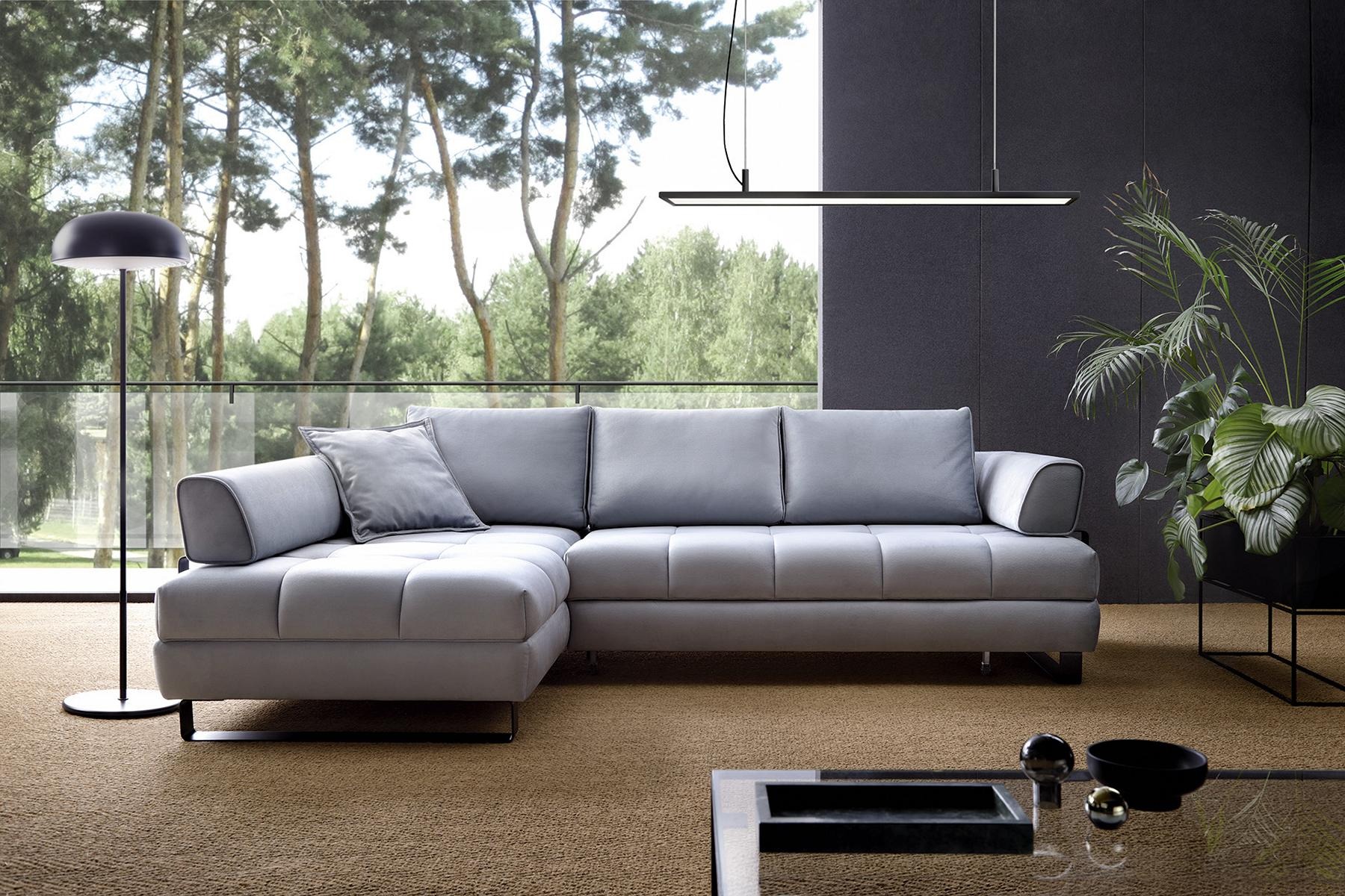 Ecksofa Luxus Sofas Couchs Möbel NEU Stoff Leder Couch Wohnzimmer L-Form Möbel