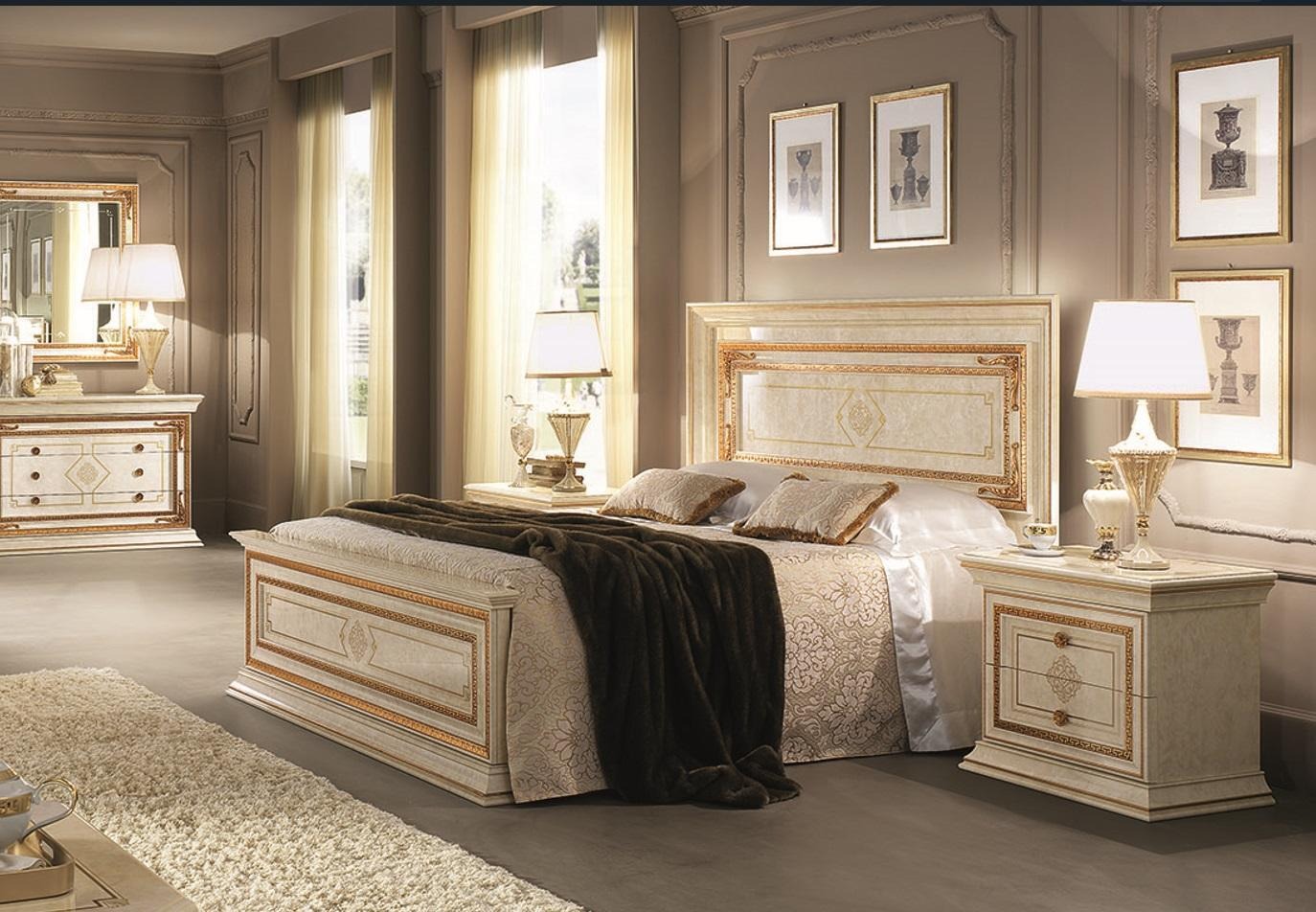 Bett Polster Design Luxus Doppel Hotel Betten Holz Schlaf Zimmer arredoclassic