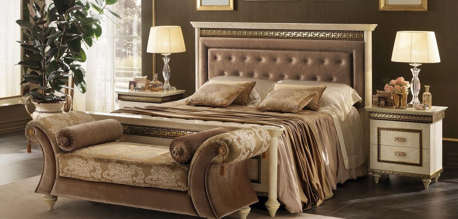 Klassisches Bett Barock Rokoko Hotel Betten Polsterbett Doppelbett arredoclassic