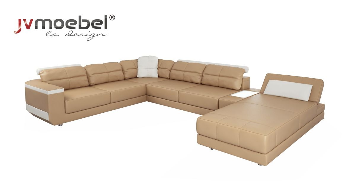 Design Couch Ecksofa Wohnlandschaft Sofa U Form Polster Couchen Textil Couchen