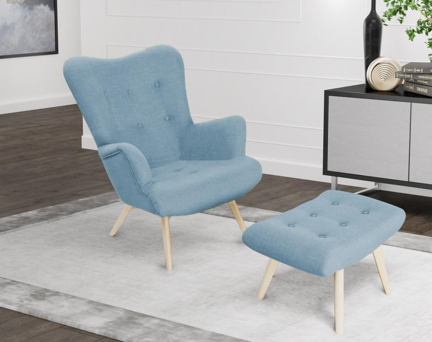 Relax Textil Hocker Ohrensessel Club Sofa Möbel Sessel Designer Stuhl Polster