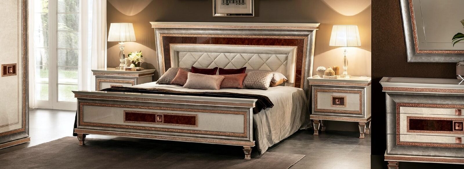 Bett Betten Polster Doppel Ehe Luxus Leder Moderne Designer Schlafzimmer Hotel