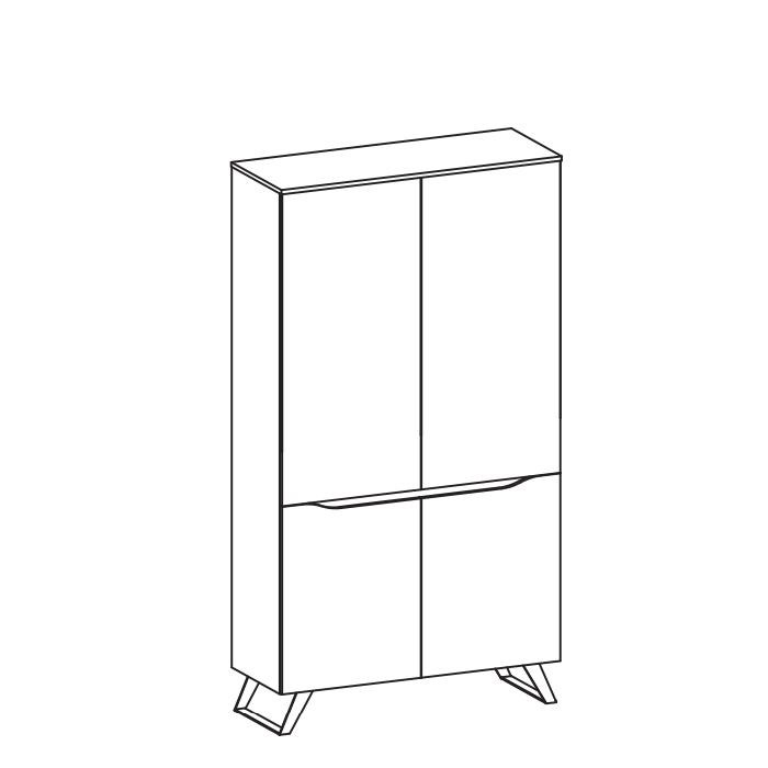 Luxus Vitrine Holz Designer Schrank Vitrinen Schränke Regale 108,8 x 57,3cm Neu