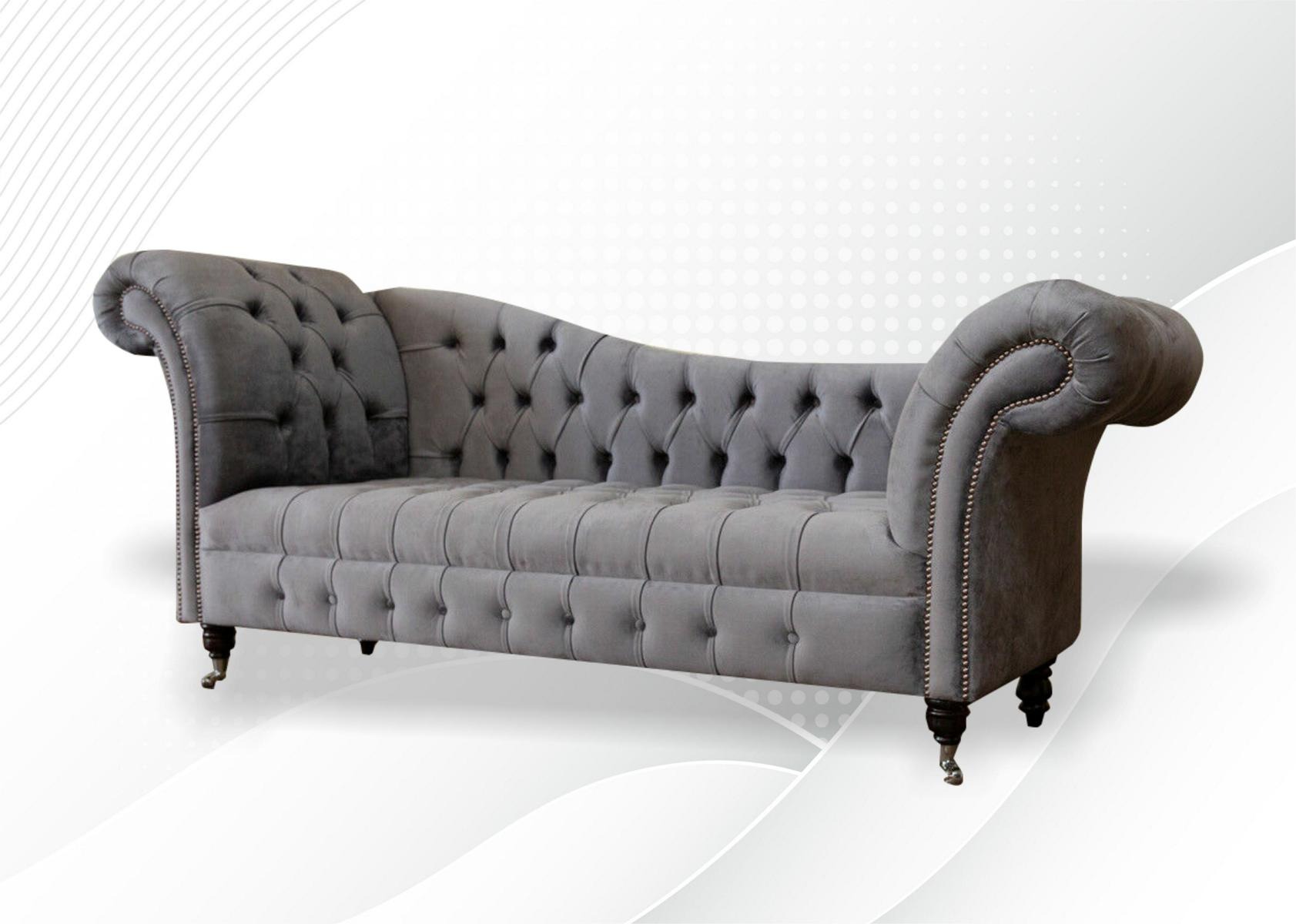 Lounge Sofa Wohnzimmer Stoff Couchen Chaiselounge Chesterfield Sitzpolster Neu
