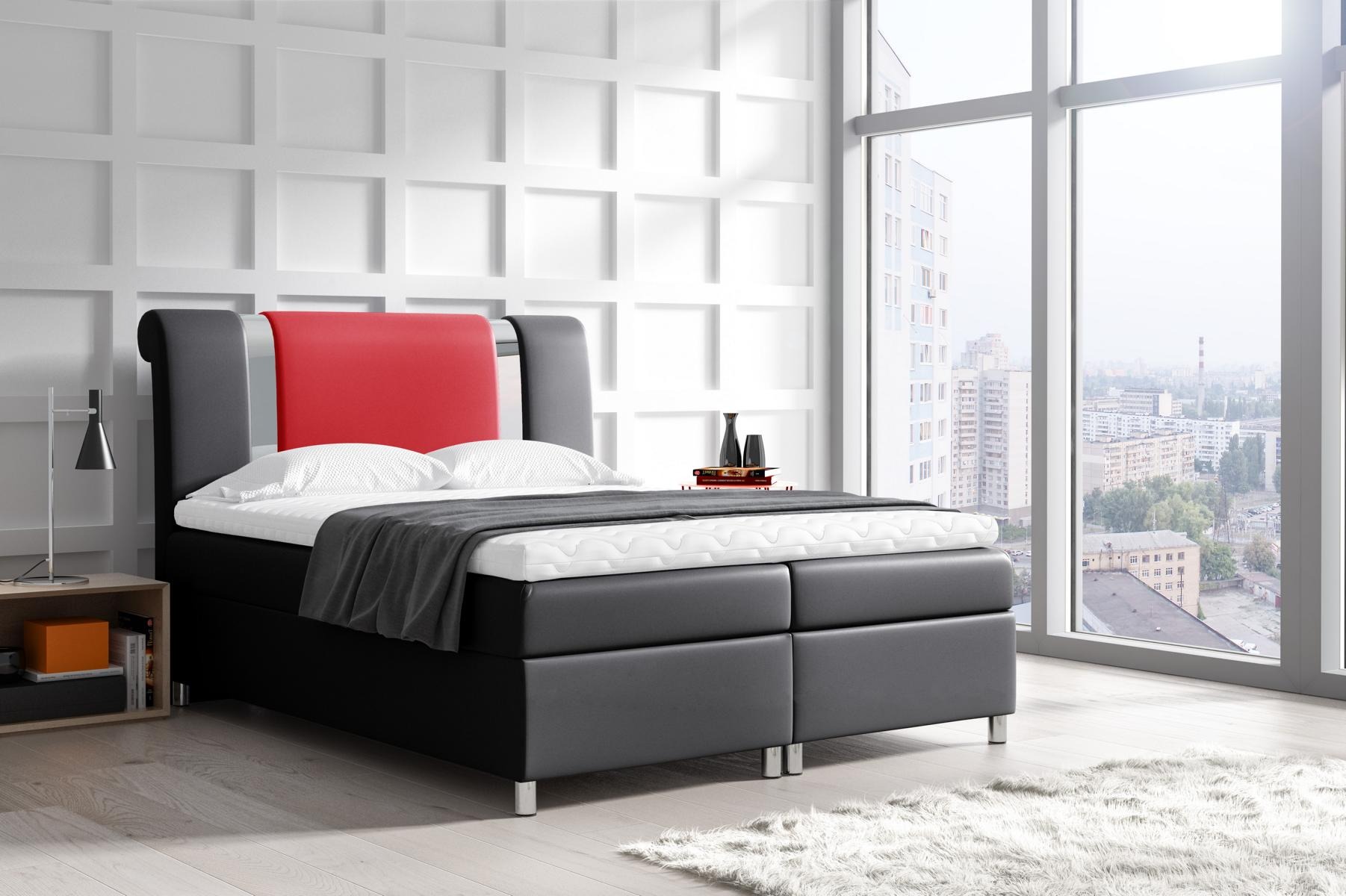 Bett mit Bettkasten Boxspring Betten Möbel Doppel 160x200 Schlafzimmer Hotel Neu